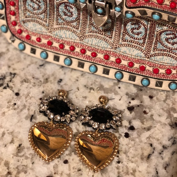 Heart Drop Earrings - Picture 1 of 3